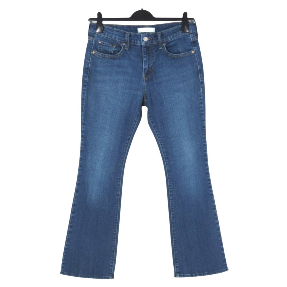 LEVI'S 515 Boot Cut STRETCH DENIM Mid-Rise ANKLE FRAYED HEM Jeans Sz 6 Short